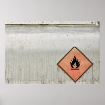 poster del material inflamable