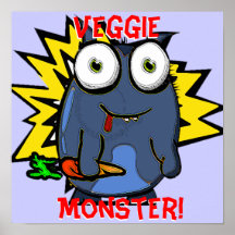 Poster del monstruo del Veggie