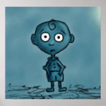 Poster del muchacho azul