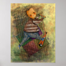 Poster del muchacho de la vespa