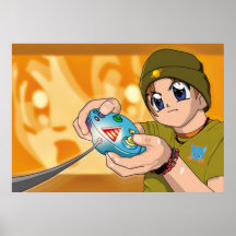 Poster del muchacho del videojugador