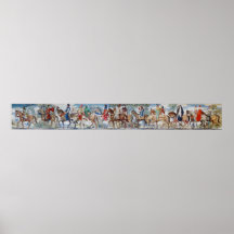 Poster del mural de los peregrinos de Cantorbery