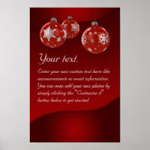 Poster del navidad con los ornamentos