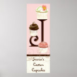 Poster del negocio de la panadería del postre del 