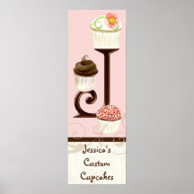 Poster del negocio de la panadería del postre del 