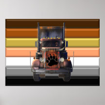 Poster del orgullo del oso del camionero