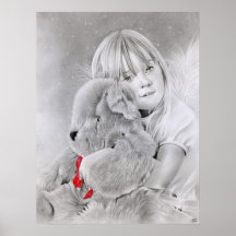 Poster del oso de peluche del regalo del navidad