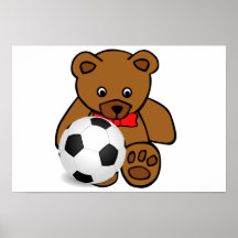 "Poster del oso del fútbol"