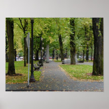 Poster del otoño de los bloques de Portland Oregon