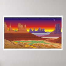 Poster del paisaje del sudoeste