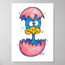 Poster del pájaro de bebé