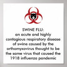 POSTER DEL PANDÉMICO DE LA GRIPE H1N1 DE LOS CERDO