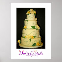 Poster del pastel de bodas