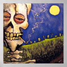 Poster del poeta del cementerio de Johnny enojado