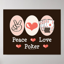 Poster del póker del amor de la paz