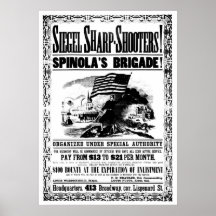 Poster del reclutamiento de la guerra civil, negro