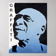 Poster del retrato del hombre de la pintada