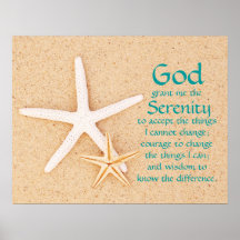 Poster del rezo de la serenidad de las estrellas d