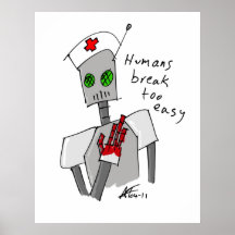 Poster del robot de la enfermera