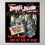 Poster del salón de cóctel de la isla del zombi