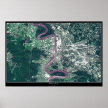 Poster del satélite de Baton Rouge, Luisiana