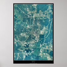 Poster del satélite de Jackson, Mississippi