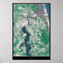 Poster del satélite de Jacksonville, la Florida