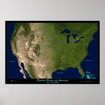 Poster del satélite de los Estados Unidos de Améri