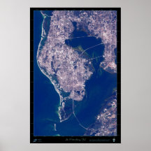 Poster del satélite de St Petersburg, la Florida