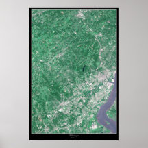 Poster del satélite de Wilmington, Delaware