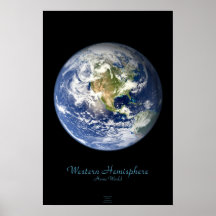 Poster del satélite del hemisferio occidental