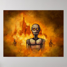 poster del scifi de la revolución del robot