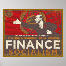 Poster del socialismo de las finanzas de Bernanke