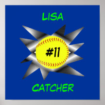 Poster del softball de Fastpitch