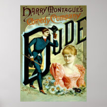 Poster del teatro del vintage del ~ del tipo