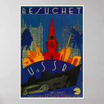 Poster del tren de URSS Besuchet