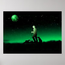 "~Poster del verde del pastor de las ovejas "