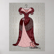 "Poster del vestido de té del Victorian"