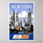 Poster del viaje de New York City del vintage