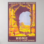 Poster del viaje de Roma del vintage