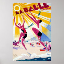 Poster del viaje del francés del vintage de "La Ba