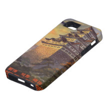 Poster del viaje del japonés del vintage, aeroplan iPhone 5 Case-Mate fundas