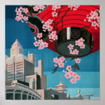 Poster del viaje del japonés del vintage de Japón 