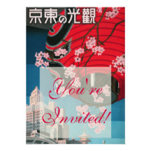 Poster del viaje del japonés del vintage de Japón  Comunicado Personalizado
