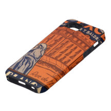 Poster del viaje del vintage, Casablanca, Marrueco iPhone 5 Case-Mate Cobertura