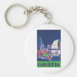 Poster del viaje del vintage de Calcutta Llavero Personalizado
