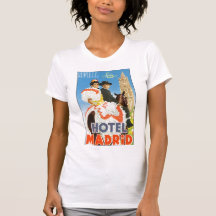 Poster del viaje del vintage de Madrid del hotel Camisetas