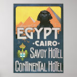 Poster del viaje del vintage - El Cairo Egipto
