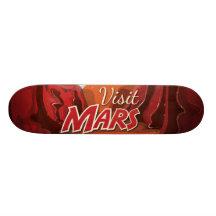 Poster del vintage de Marte de la visita Patines Personalizados