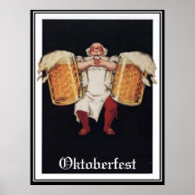 Poster del vintage de Oktoberfest